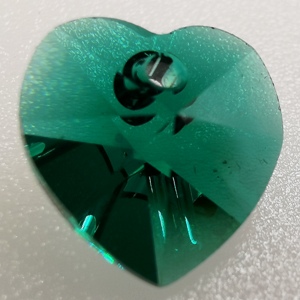 10mm Swarovski heart Emerald